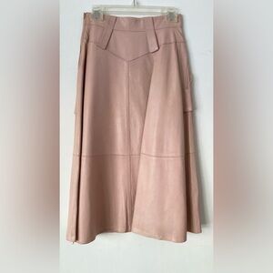 Chic Blush A-Line Women's soft leather Skirt XS excellent condition
